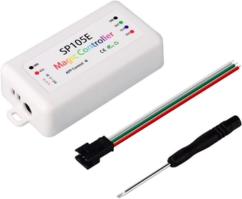 SP105E Wireless Bluetooth Magic Dream Color LED Controller iOS Android for WS2811 WS2812B WS2813 SK6812 APA102 Individually Addressable Digital Programmable LED Strip Pixel Module Panel Lamp