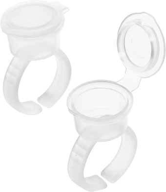 Tattoo Ring Cup, 100 Tattoo Ink Ring Eyelash Extended Pigment Ink Holder Container Cup Cap, Tattoo kit with lid