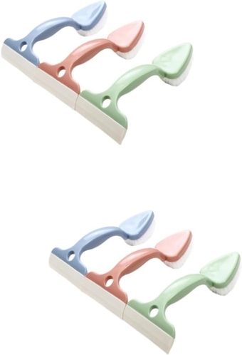 6 Pcs Glass Scraper Grout Cleaner Grout Cleaning Brush Kitchen Window Wiper Tile Cleaner Tile Cleaning Brush Tile Floor Cleaner Floor Squeegee Ceramic Tile Wipe The Glass