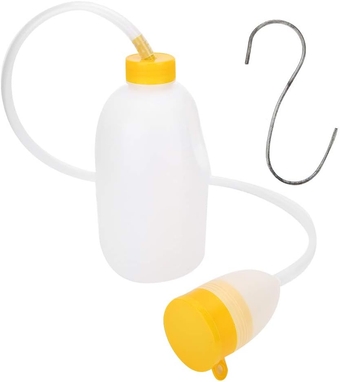 Urinals for Men,Urine Bottles for Men,PVC 1700ml Portable Home Hospital Male Pee Bottle,Urine Collector Storage with Pipe for Bedridden Patients