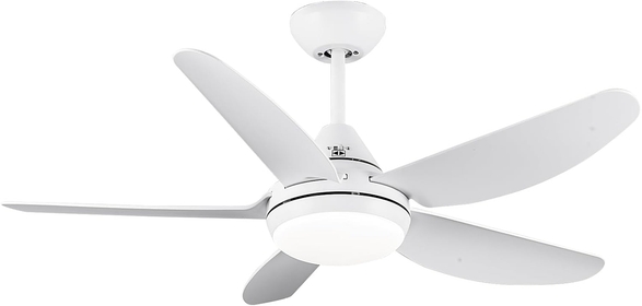 Ceiling Fan with Lights Remote Control, 40 Inch, Ceiling Fans 24W LED, Reversible Motor, 3-Speed, Dimmable Light, 5 Blades, White Outdoor Ceiling Fan for Farmhouse, Kitchen, Hallway, Foyer