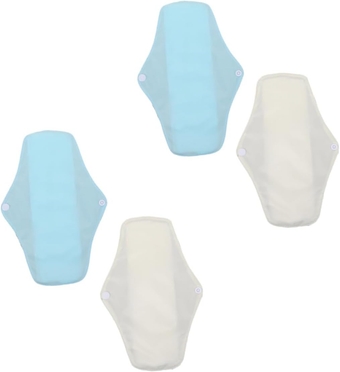 4pcs Mesh Cloth Sanitary Napkin Reusable Panty Liners Washable Sanitary Pad Reusable Menstrual Pad Female Sanitary Napkin Washable Menstrual Pad Aunt Towel Pul Portable