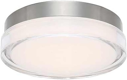 Dot 6in LED Round Flush Mount 3000K in Stainless Steel