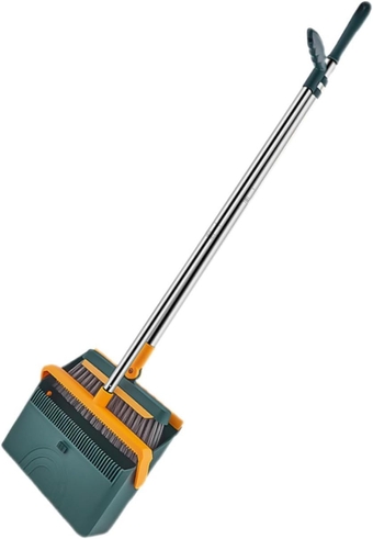 1 Set Folding Broom Dustpan Heavy Duty Broom Kitchen Dustpan Long Handle Dust Pan Dust Pan with Broom Lobby Dustpan Stand up Dustpan Kits Dust Collector Office Outdoor Pet Brush