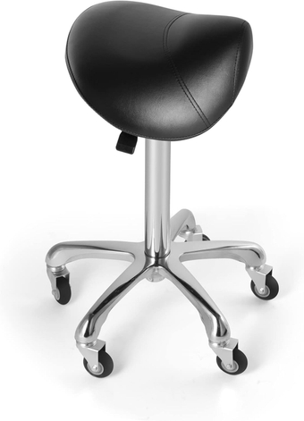 Salon Cutting Stool Rolling Swivel Height Adjustable with Wheels Heavy Duty Stool