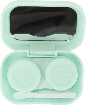 Contact Lens Case, Contact Lens Kit Well Sealed and Leak Proof for Everyday Use for Travel(Green)