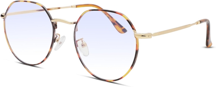 Fashion Round Glasses Metal Clear Lens Frame Vintage Unisex Eyeglasses 53MM