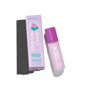 Jade Facial Roller with Peptides and Bakuchiol Serum for under eyes -  Smoothing Roll Model - firms and smooths skin while reducing visible fine lines. 1 count.