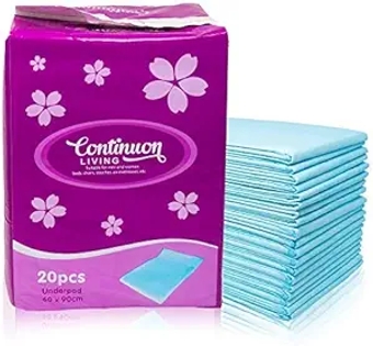 Extra Absorbent Incontinence Bed Pads with Waterproof Liner (20 Pieces, 23x35") Disposable Overnight Sleeping Aid, Sheet Protector for Men, Women, Kids, Elderly