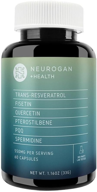 Spermidine 25 mg, Fisetin 150 MG, Trans-Resveratrol 150 MG, Quercetin 150 MG Pterostilbene 50 MG, PQQ 25 MG, Wellness Supplement for Healthy Aging - Concentrated Formula