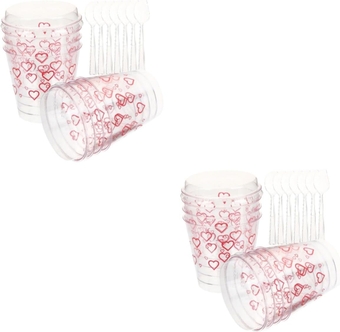 24 Sets Jelly Cup Ice Cream Bowl Clear Shooter Cups Dessert Buffet Shooter Appetizer Cups Clear Party Cups Milk Favor Jars Mousse Cup Portable Cup Fruit Cups Round The Pet Parfait