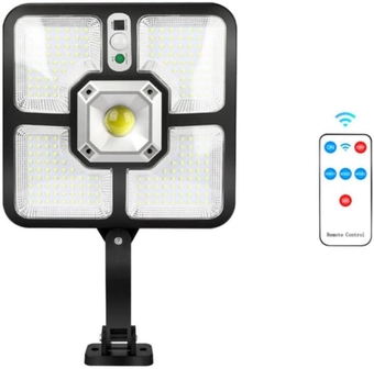 1 Set Solar Motion Sensor Lights Outdoor, Super Bright Led Solar Lamp Remote Control Solar Powered Security Lights Flood Light for Garage Backyard Front Door Porch Garden