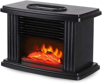 Mini Fireplace Heater,1000W Electric Flame Heater Fireplace Air Heating Space Warmer Fan Fireplace Stove for Home Office Bedroom
