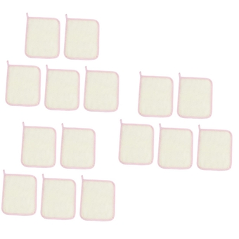 15 pcs double layer foam square make up removers face makeup bathroom towels wash clothes for face exfoliating washcloth face towels face cloths clean towel Scrub Nylon bamboo