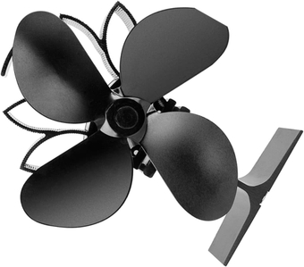 Indoor Fan Pellet Stove Log Burner Fan Airflow Fan Wooden Fireplace Furnace Accessories Heater Black Fireplace Fan Heat Powered