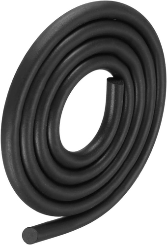 Nitrile Solid Weather Seal Strip (9mm Diameter x 4m Long) 1pcs, Solid Weather Seal Strip - for House Repair, Door, Black