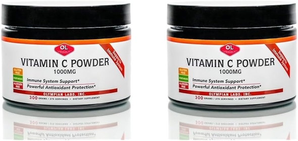 Concentrated Vitamin C Powder, 1000mg 275 Servings, Immune System Support, Natural Antihistamine, Powerful Antioxidant (Pack of 2)