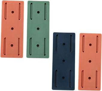 4pcs Wire Board Storage Power Strip Mount Wall Under Desk Power Strip Punch-free Socket Holder Patch Panel Hanger Power Strip Holder Hook for Tv Remote Control Acrylic Glue Sticker