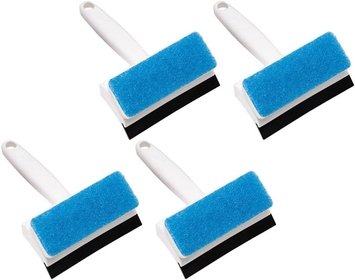 4pcs Wiper Door Window Sliding Track Glass Cleaning Tool Window Cleaning Brush Rust Cleaning Brush Tile Cleaning Brush Sneaker Cleaner Window Brush Sponge Slide Rail Plastic