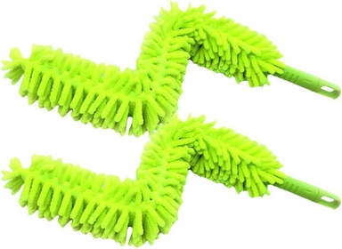 2pcs Cleaning Attachment Bendable Duster Microfiber dusting Microfibre Cleaning Tool Duster Wiper Cleaner car Cleaning Duster Ledge Duster Cloth Washable Duster Furniture Interior