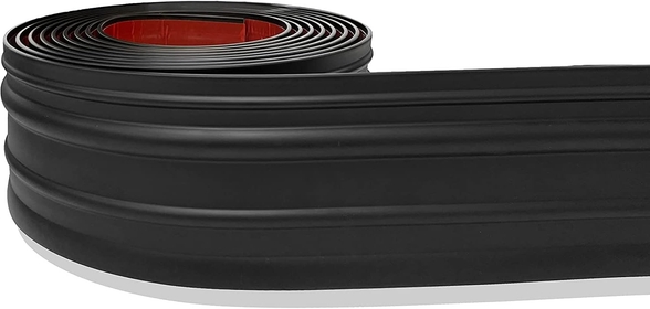 Black Vinyl Wall Base Decor, 4 inch X 40 ft Wall Base Trim with Super Strong Peel and Stick Adhesive Back - Flexible Self Stick Vinyl Wall Base - Easy Install Vinyl Floor
