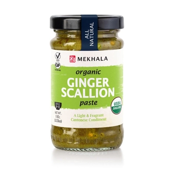Organic Gluten-Free Ginger Scallion Paste for Cooking| Asian Vegan Plant Based Sauce for Marinade, Stir Fry, Vegetables- 3.53oz (Pack of 1)