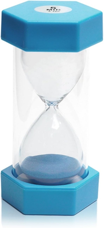 5 Minutes, Sand Timer, Hourglass Sand Timer, Kitchen Timer Digital for Cooking, Clock Timer, for Games, Classroom, Kitchen, Toothbrush Timer, Decoration, Blue