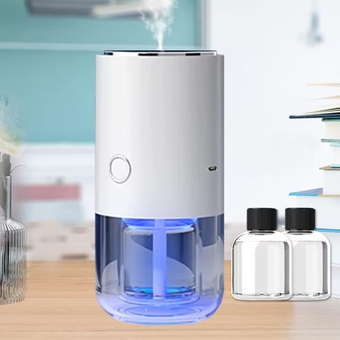Waterless Diffuser,Cordless Car Diffuser,Aromatherapy Diffuser, Bathroom Diffuser,2 Bottles 55ml Cologne Home Fragrance Oil Included,Portable and Suitable for Desktop and Wall Mounted