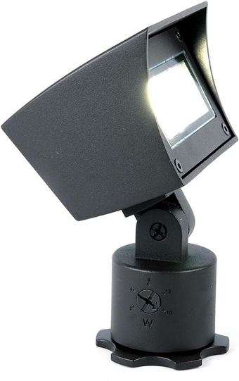 Landscape , Wall Wash Light LED 12V with Integral Brightness Control 3000K Warm White Built-in LED in Black
