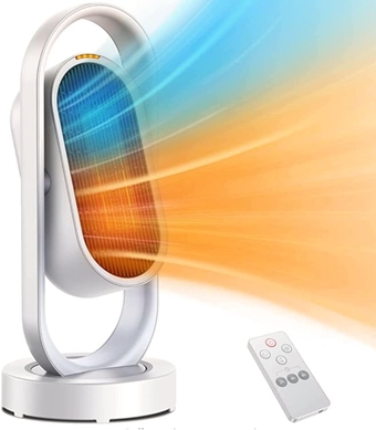 Space Heaters for Indoor Use, Portable Electric Heater, 135° Oscillating Ceramic Infrared Tower Heater with Remote, Timer, Overheating & Tip-over Protection, Quiet Heaters Fan with 3 Modes