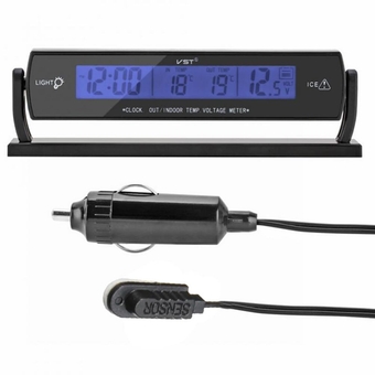 Luminous Digital Display Electronic car Thermometer Clock Electronic Clock Vehicle Thermometer car Clock Automobile Electronic Clock Voltmeter Electronic Clock Alarm Clock