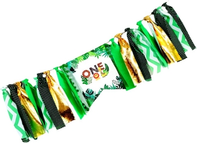 1pc Cloth Garland for Party Supplies Happy Birthday Crown First Birthday Decorations Crown for 1st Birthday Banner Hanging Banner for Child Animal High Chair