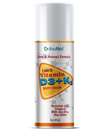 Vitamin D3 K2 5,000 IU Cream with Magnesium, Hyaluronic Acid, Vitamin E. Best Moisturizer for Dry Skin. Promotes the Immune System, Strong Bones, Muscles, and joints (Packaging May Vary) (3oz)