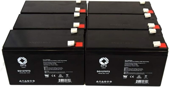 Brand 12V 7Ah Replacement Battery for Invivo Research 1600 Omega 500 Blood Pressure Battery (6 Pack)