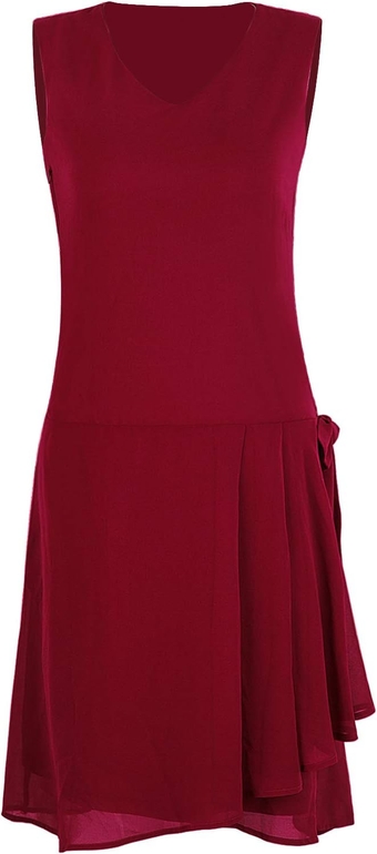 Womens 1920s Inspired Flapper Dress High Tea Drape with Bow Fashion Roaring 20s Great Gastby Dress