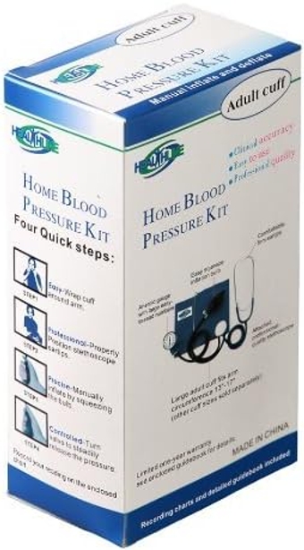 BP Cuff Manual Blood Pressure Monitor with Stethoscope by , Medical Home Blood Pressure Kit with BP Cuff and Stethoscope and Bag for Nurses and Adult