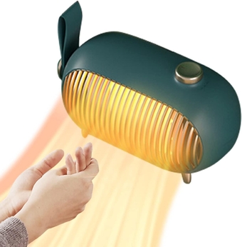Mini Space Heater – Space Heaters for Indoor Use Upgraded Small Heater Portable Electric Heater with Overheating Protection Desk Heater Mini Retro Design for Home and Office (Green)