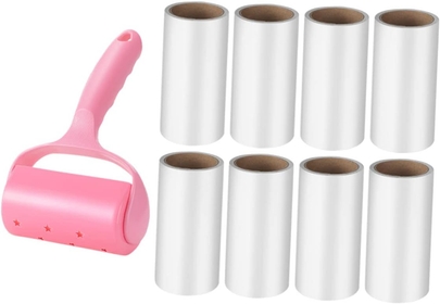 1 Set Pet Hair Sticker Clothes lint Roller Surface lint Roller lint Removal Roller pet lint Remover Roller for Clothes Handle pet Roller Household 16C Plastic Hair Removal Device