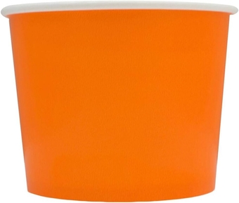 [1,000 Count Orange Disposable Ice Cream Bowls - 12 oz Paper Ice Cream Cups Disposable - Perfect For Hot or Cold Foods! Many Colors & Sizes - Ice Cream Bar Supplies Frozen Dessert Supplies