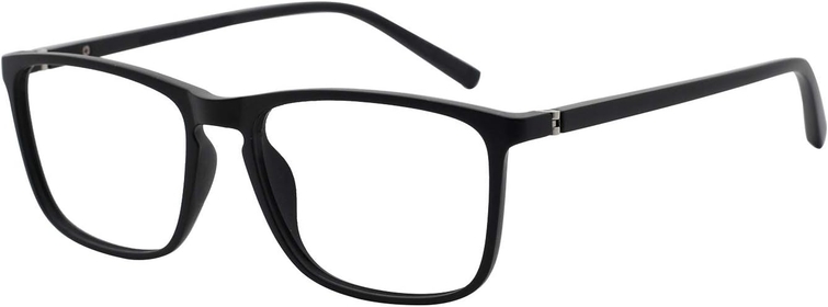 Reading Glasses Men's Rectangle Reader Spring Hinge 1.0 1.25 1.5 1.75 2.0 2.25 2.5 2.75 3.0 3.5(Black 150)