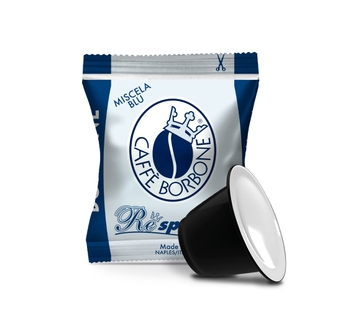 100 Coffee Capsules Compatible Nespresso Blue Blend, NOT COMPATIBLE with Vertuo, Powerful Character and Intense Aroma, Roasted and Freshly Packaged in Italy