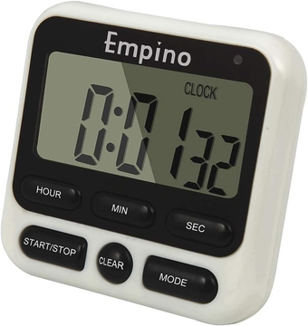 Digital Kitchen Timer, Cooking Timer, 12-Hour Display Clock, Large Display, Strong Magnet Back, Loud Alarm, Memory Function, Count-Up & Count Down for Cooking Baking Sports Game Office Exercise