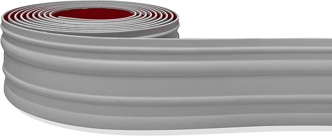 Gray Vinyl Wall Base Decor, 4 inch X 40 ft Wall Base Trim with Super Strong Peel and Stick Adhesive Back - Flexible Self Stick Vinyl Wall Base - Easy Install Vinyl Floor