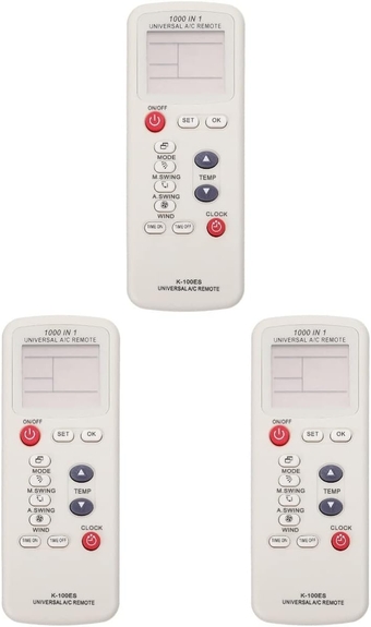 3 Pcs Air-Conditioner Remote Air Conditioning Remote Control Controllers Remote Control Replacement Replaced Air Conditioning A/Controller Universal Abs Air Conditioner