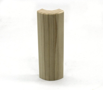 5/8" x 2" x 6" Poplar (Paint Grade) Outside Radius Corner Base Block, Trim Molding for Thin Baseboard (38)
