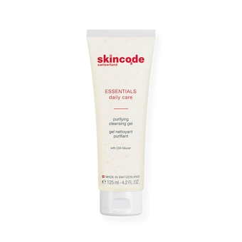 Skincode Essentials Purifying Cleansing Gel - Removes Makeup & Regulate Sebum - Enriched with CM-Glucan, Pro-Vitamin B5, and Natural Botanical Extracts, (4. Oz / 15 mL)