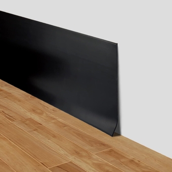 Flexible Baseboard Molding Trim 4 Inch x 40 Feet Self-Adhesive Vinyl Wall Base Peel and Stick Cove Base Rubber Wall Base Moulding Trim (Black)