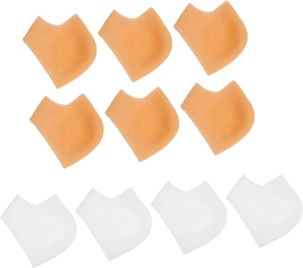 5 Pairs Heel Protector Invisible Heel Sticker Shoe Foot Brace Pads Invisible Height Increase Socks Shoe Heel Grip Shoe Inserts Liners Foot Socks sebs Rubber Men and Women aldult
