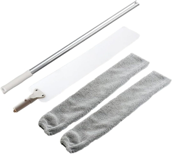 1 Set Microfiber Duster Dust Cleaner Dust Collector Spider Web Cleaner Blinds Earth Tones