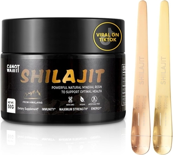 Shilajit Pure Himalayan Organic, Natural Shilajit Resin, Gold Grade 100% Shilajit Supplement with 85+ Trace Minerals & Fulvic Acid for Focus & Energy, Immunity, 50 Grams